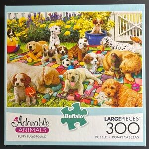 3/$20 🧩 NEW Puppy Playground 300 Piece Jigsaw Puzzle by Buffalo